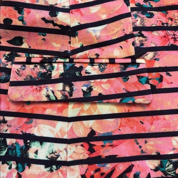 Banana Republic NWT Woman’s One-Button Floral & Striped Career Blazer - Picture 8 of 11